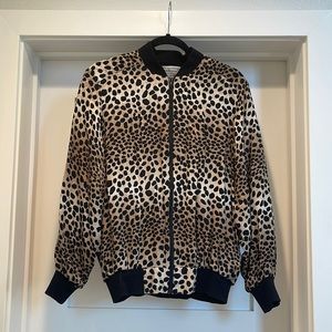 Vintage Leopard Bomber Jacket